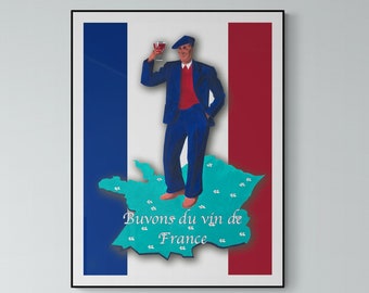 French Wine Poster
