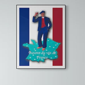Wijn van Frankrijk poster