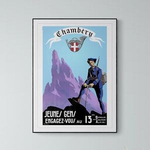 Militärplakat für Alpenjäger