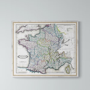France Map Poster