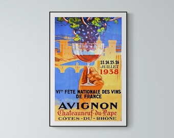 Avignon Wine Poster