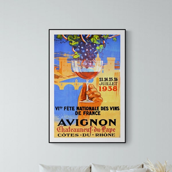 Avignon Wine Poster