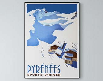 Pyrenees ski poster