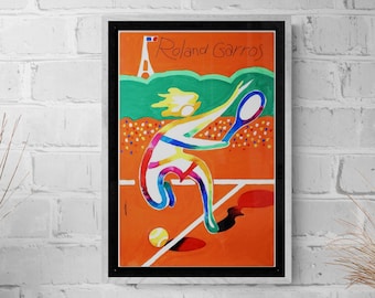 Roland Garros Tennis Poster