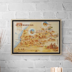 Affiche Carte Maroc