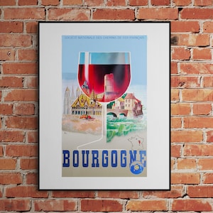 Affiche Vin Bourgogne