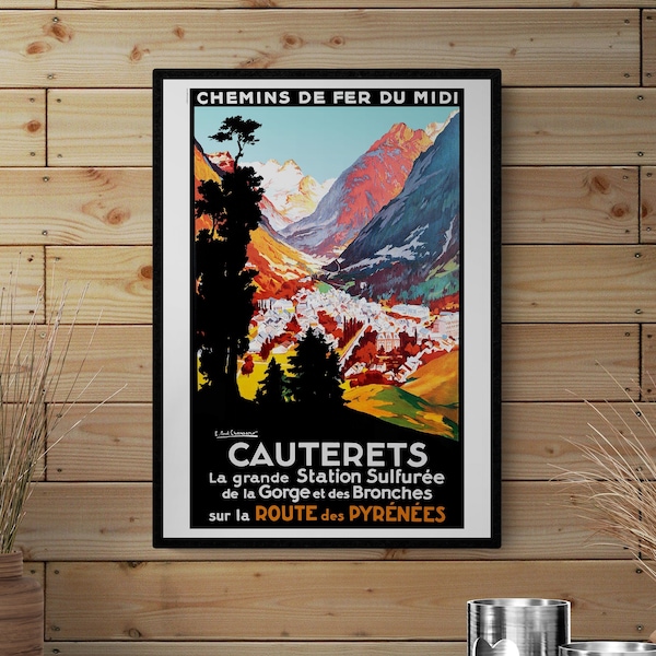 Affiche Cauterets Pyrenees