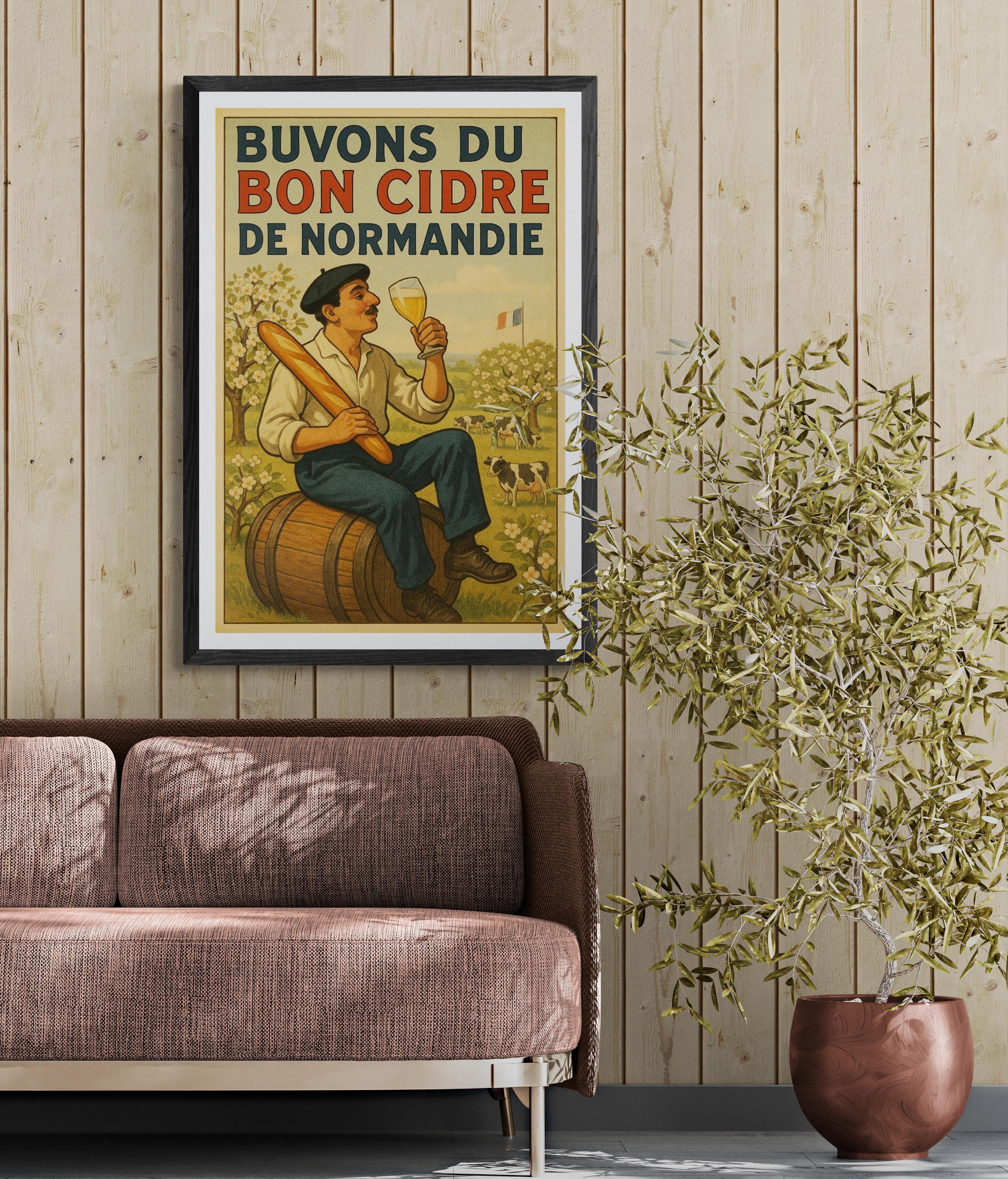 Poster: Let's Drink Normandy Cider - Etsy