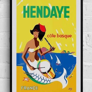 Hendaye Basque Coast Poster