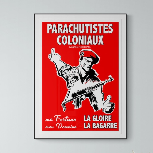 Affiche Parachutistes Coloniaux