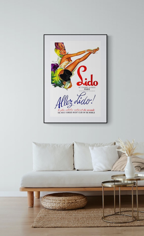 Lido De Paris Logo and Movies Posters on Famous Cabaret Facade on