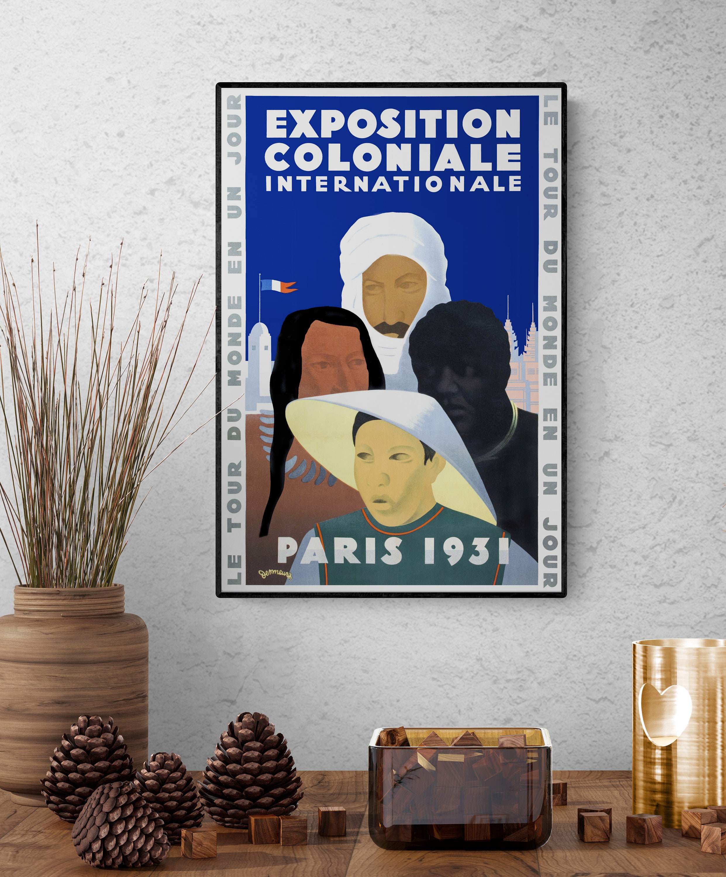 1931年パリ植民地博覧会のポスター - Etsy 日本
