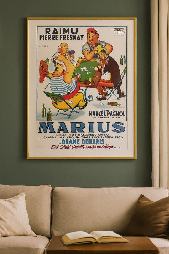 マルセル・パニョール「マリウス」ポスター - Etsy 日本