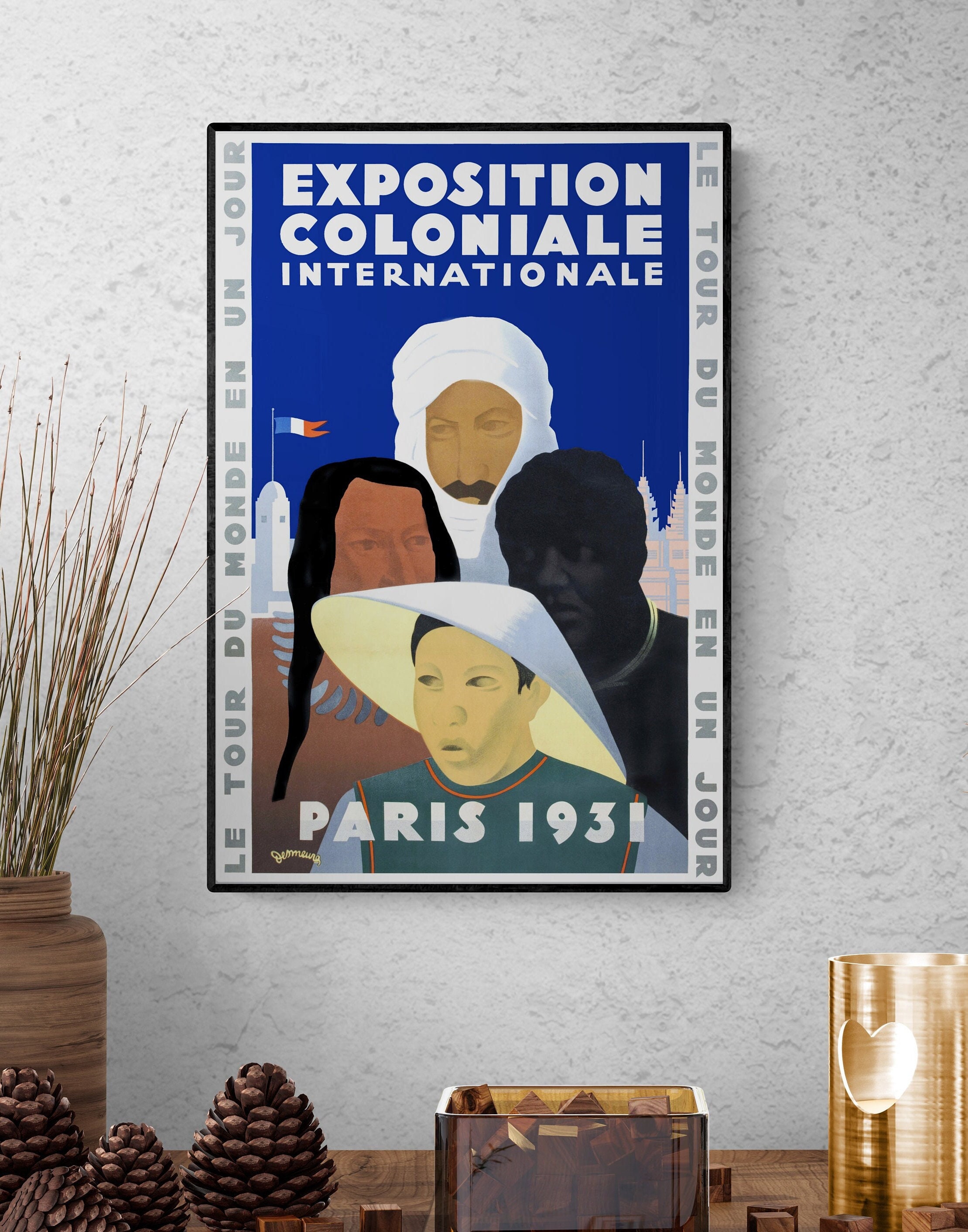 1931年パリ植民地博覧会のポスター - Etsy 日本