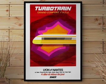 Poster Turbotrain Lyon Nantes