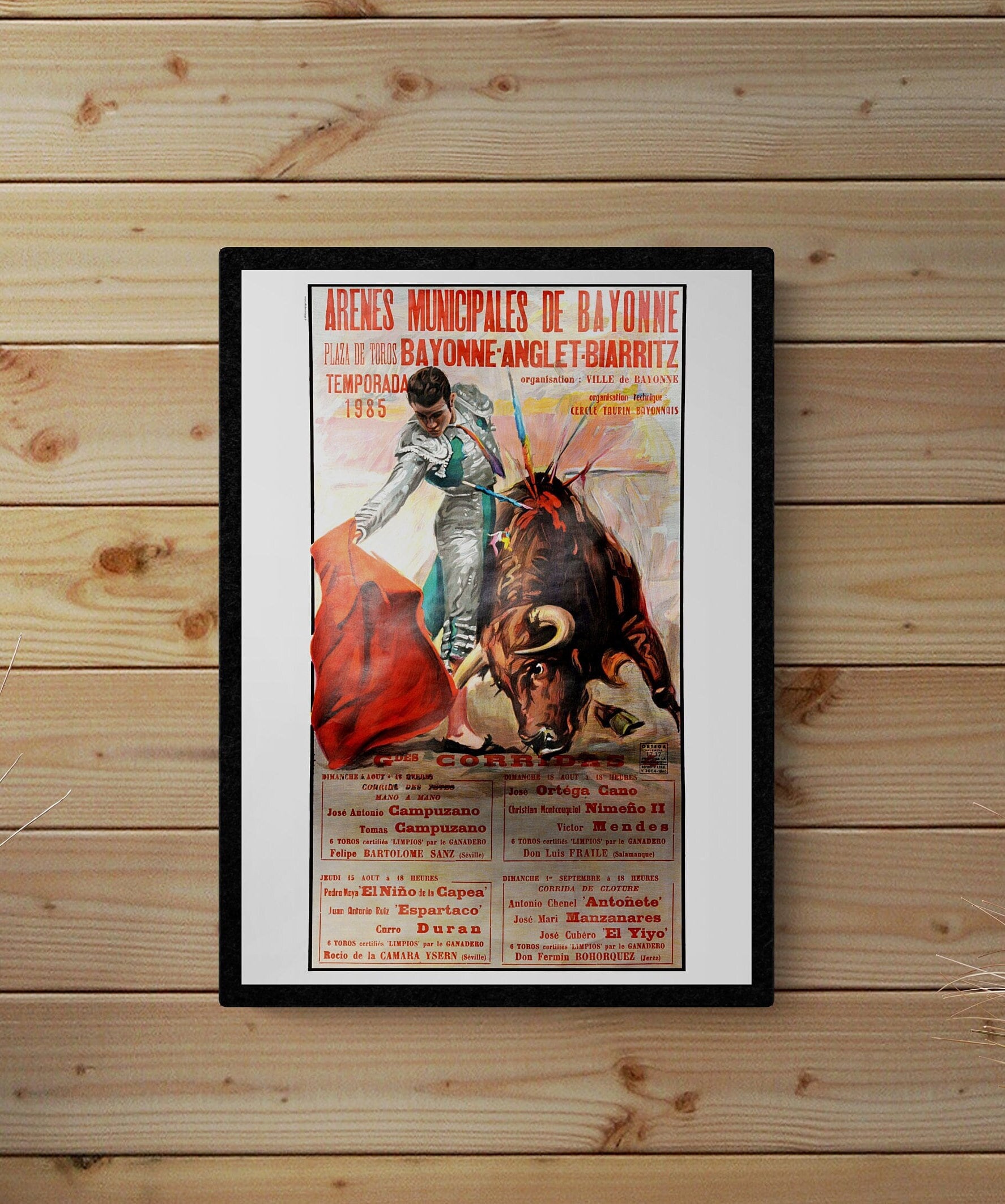 Programme Corrida Bayonne - 15 Août 1958 - Toros - Occasion