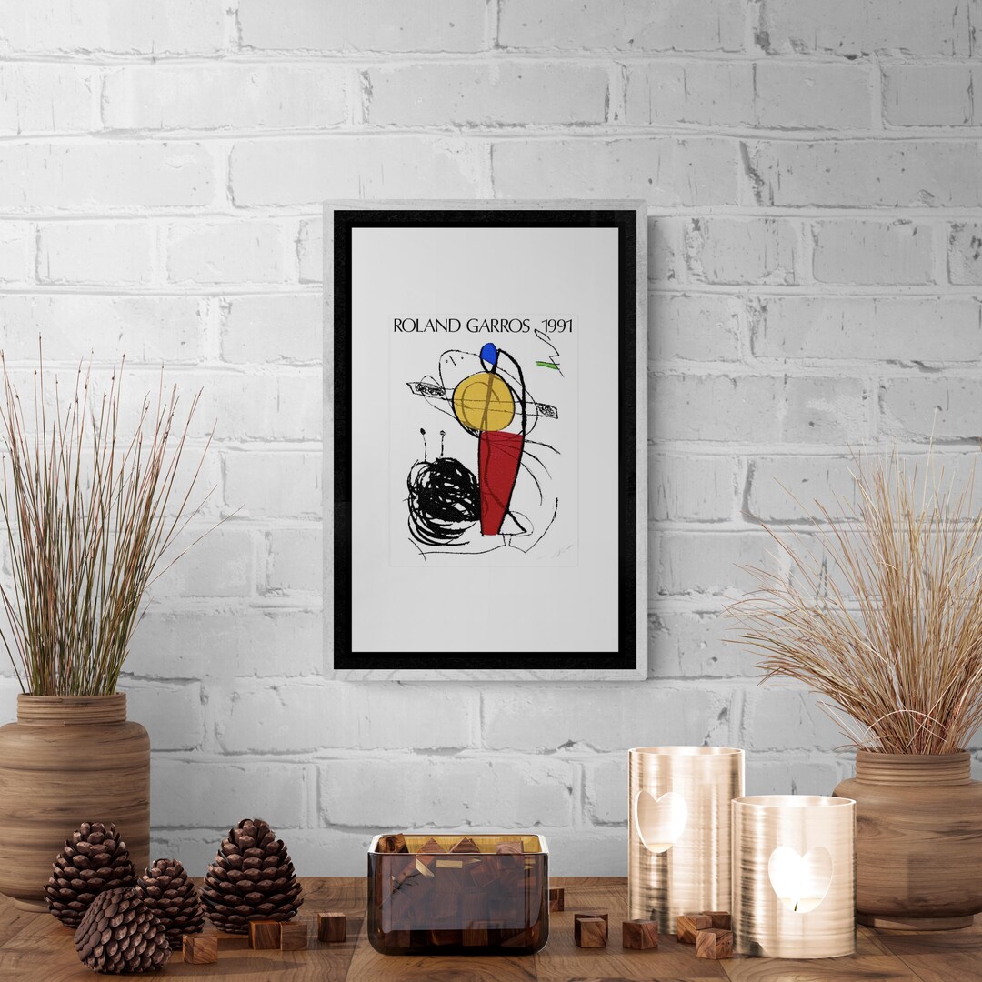 Affiche Officielle Roland Garros 1992 Par Jan Voss - B-STOCK (Petits Défauts)
