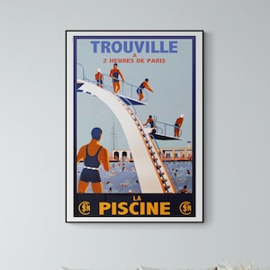 Plakat z basenem w Trouville