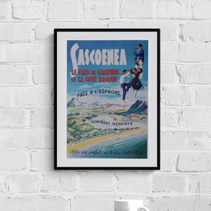 Affiche Hendaye Côte Basque