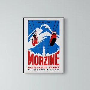 Cartel de la estación de esquí de Morzine
