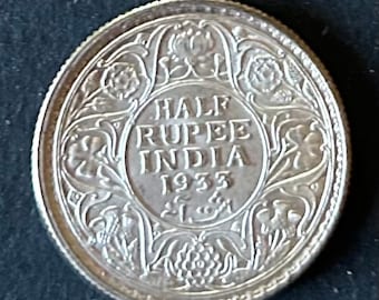 1919年 イギリス領インド国王ジョージ5世 1ルピー銀貨 UNC - Etsy 日本