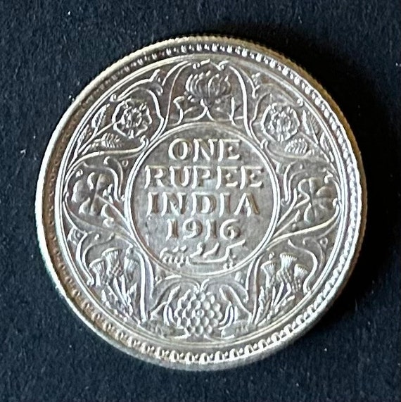 イギリス領インド1913年 ジョージ5世 皇帝1ルピー銀貨 イギリス領インド1913年 ジョージ5世 皇帝1ルピー銀貨 希少 1916 1 ルピー