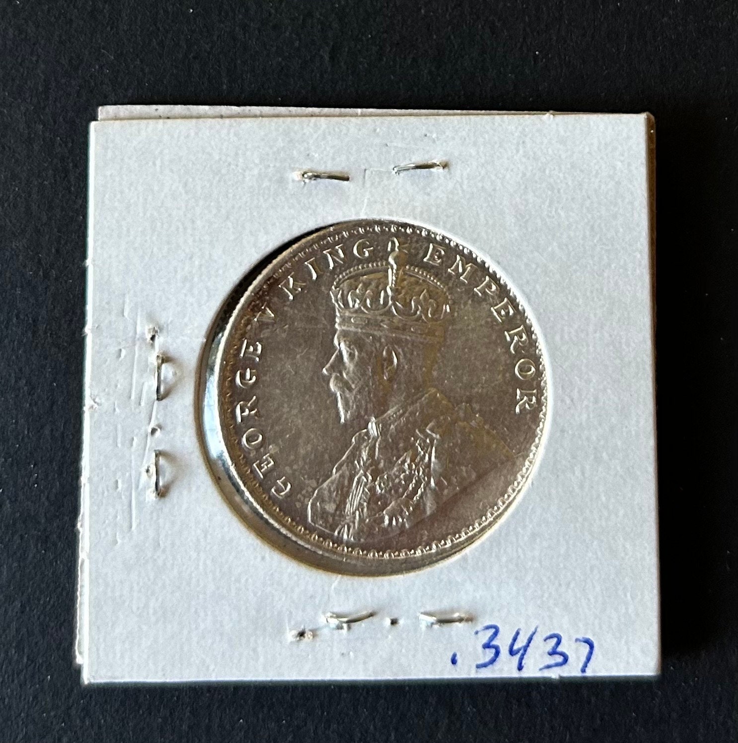 希少 1916 1 ルピー イギリス-インド ジョージ 5 世と皇帝