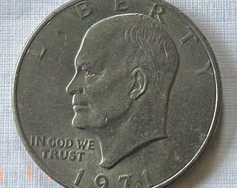 1971年 アイゼンハワー アメリカ 1ドル硬貨 - D ミントマーク