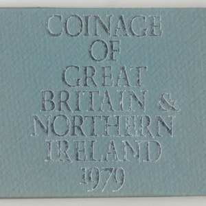 1979 Proof Coinage Of Great Britain and Northern Ireland 6 Coin Set. with Outer Sleeve Queen Elizabeth II