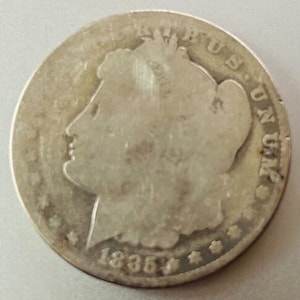1885 Morgan silver dollar circulated