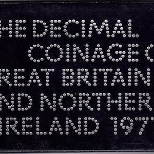 The Decimal Coinage of Great Britain and Northern Ireland 1971 with Outer Sleeve Queen Elizabeth II