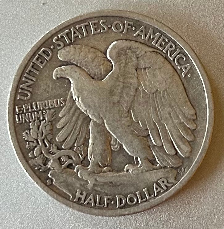 1942年 アメリカ合衆国 ハーフドル 銀貨Sミント 1942 S ミント シルバー ハーフ ドル コイン 流通 ウォーキング