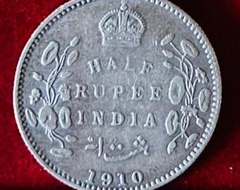 1907年 イギリス領インド国王エドワード7世 1ルピー銀貨 - Etsy 日本