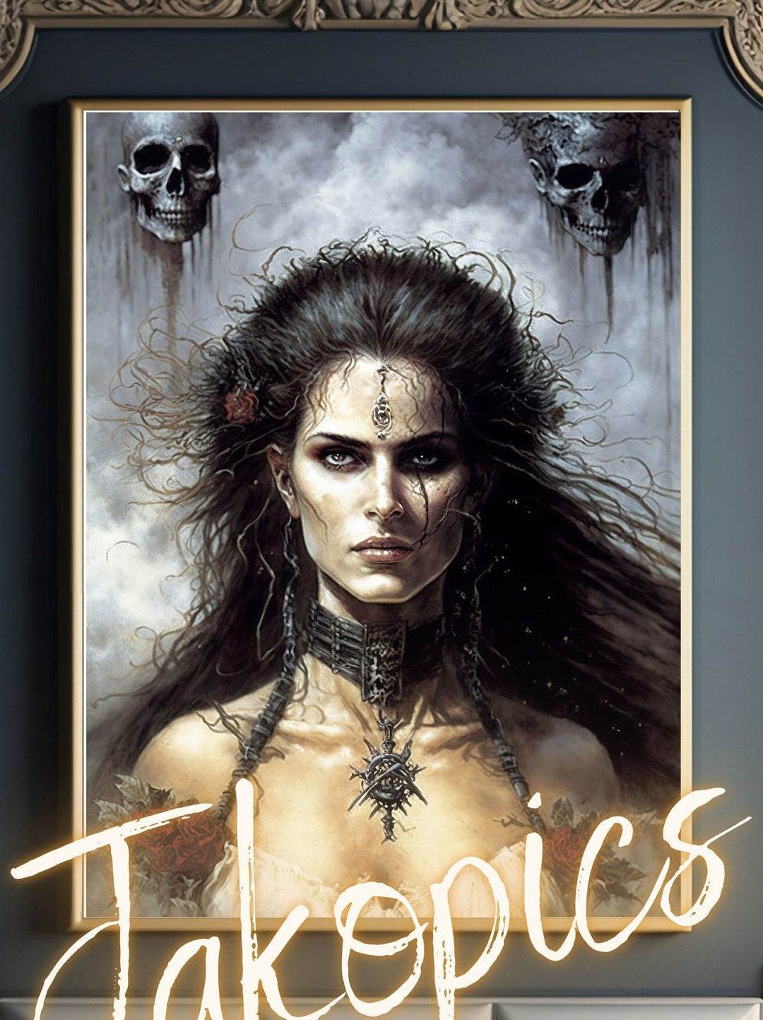 Pirate Female Fantasy Wall Art Dark Art Goth Wall Art Pirate Style