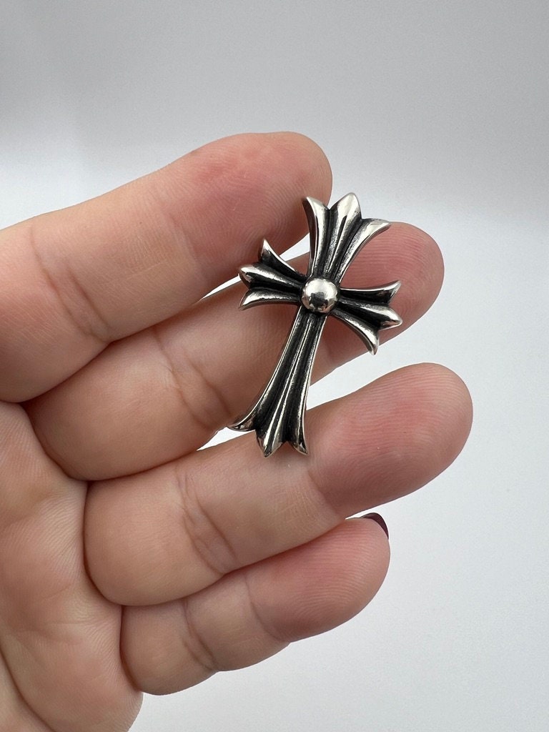 小物 Chrome Hearts Stick Pin Cross S925 Sterling Silver Cross Pin - Chrome Hearts Style - Etsy