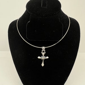 Silver Cross Pendant - Elegant Necklace