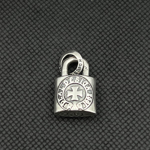 Chrome Heart Lock Pendant - Inspired Design - Statement Jewelry