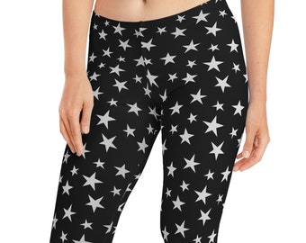 Capris for women, Celestial capris, soft pants, Yoga capris, Skinny fit, Workout pants, Activewear gift for mom, Sportswear, capri leggings