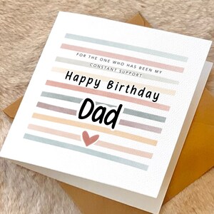 Saludo de cumpleaños de papá, gratitud colorida, tarjeta de diseño personalizada para papá solidario