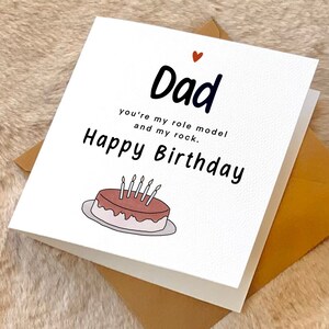 Carte de gâteau de joyeux anniversaire, fête de papa, cartes de voeux personnalisées, pour une occasion spéciale de père