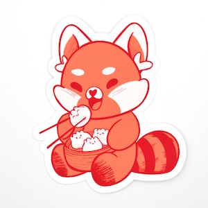 Little Panda Dim Sum Vinyl Sticker