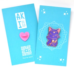 Lucky Luna enamel pin