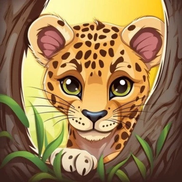 Wild Cat Tiger, Panther, Jaguar SVG Files - Digital Clip Art for Cricut & Silhouette - Vector Cut File - for - Stickers T-Shirt Poster