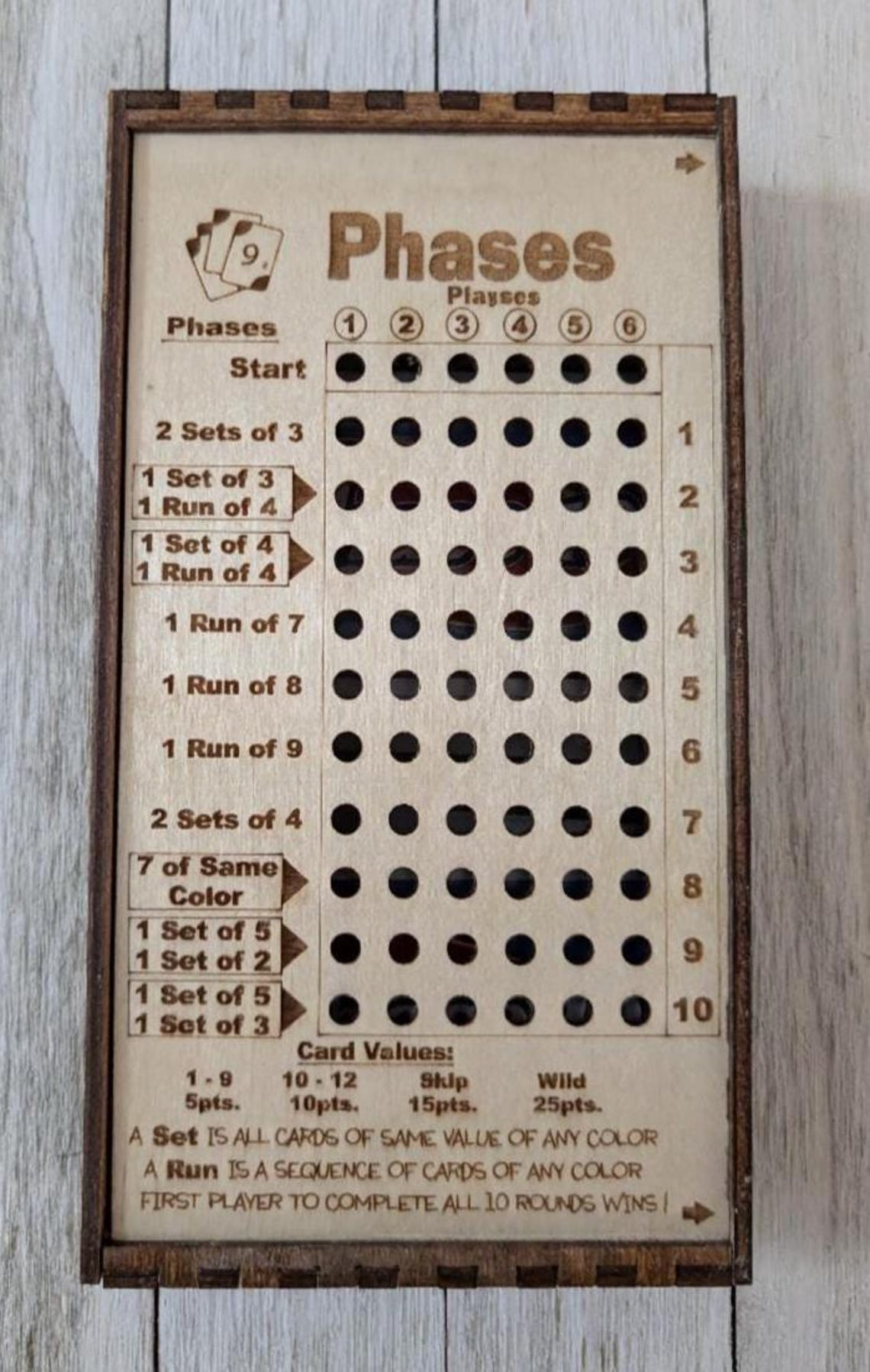 Phase 8 Box Phases Deluxe Laser Engraved Stained & Sealed Game Box - INTEGRATED ...