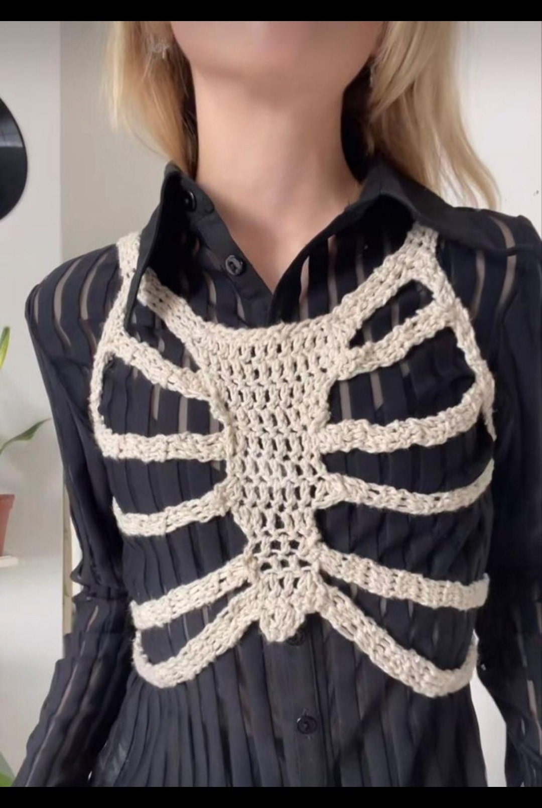 Ribcage Crochet Vest - Etsy