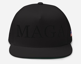 MAGA Hat: 45-47 Embroidered American Flag Cap