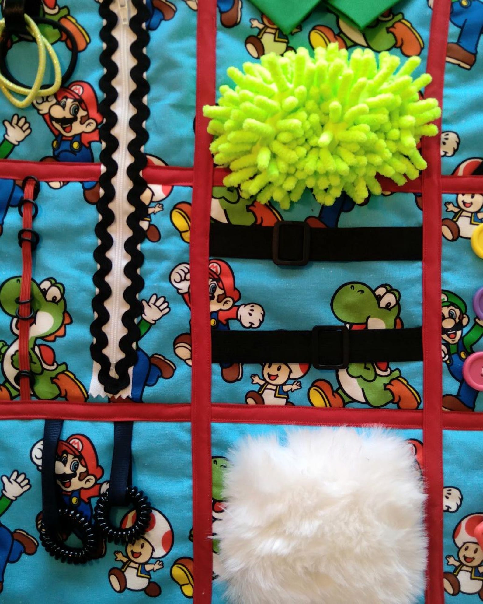Child Sensory Quilt. Mario Fidget Quilt for Autistic or ADHD Children ...