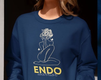 Endometriosis Sweatshirt, Endo Warrior Sweatshirt, Endometriosis Awareness, Female Empowerment, Unisex Heavy Blend™ Crewneck Sweatshirt