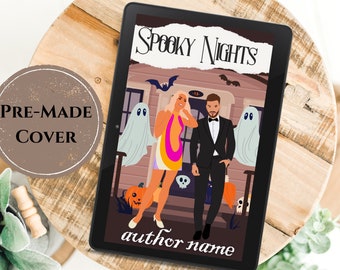 Pre-made ebook cover. Fall Halloween book cover art design. Digital download book cover design. Book cover art & author gift. Holiday book.
