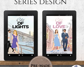 Pre-made ebook series cover. Romance book series cover art design. Digital download for book cover design. Book cover art and author gift.